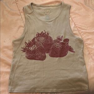 Strawberry Print Tank Top